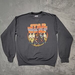 Star Wars Sweatshirt Mens M Charcoal The Last Jedi Kylo Ren Stormtrooper Graphic